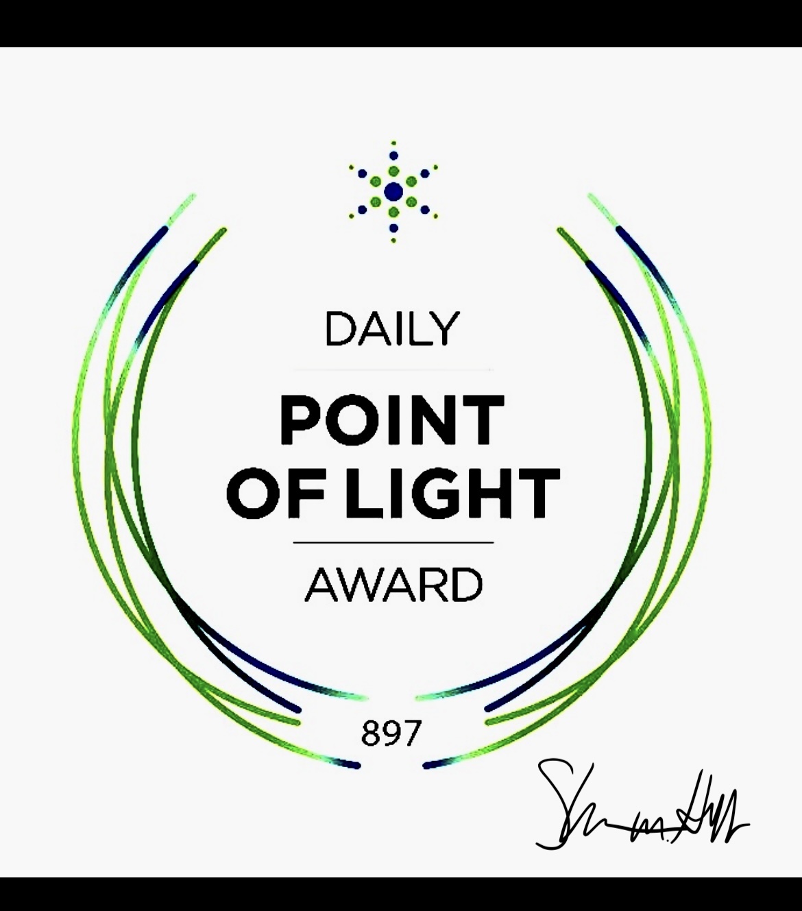 Daily Point of Light Award #897 — presented to Shawn M. Huff